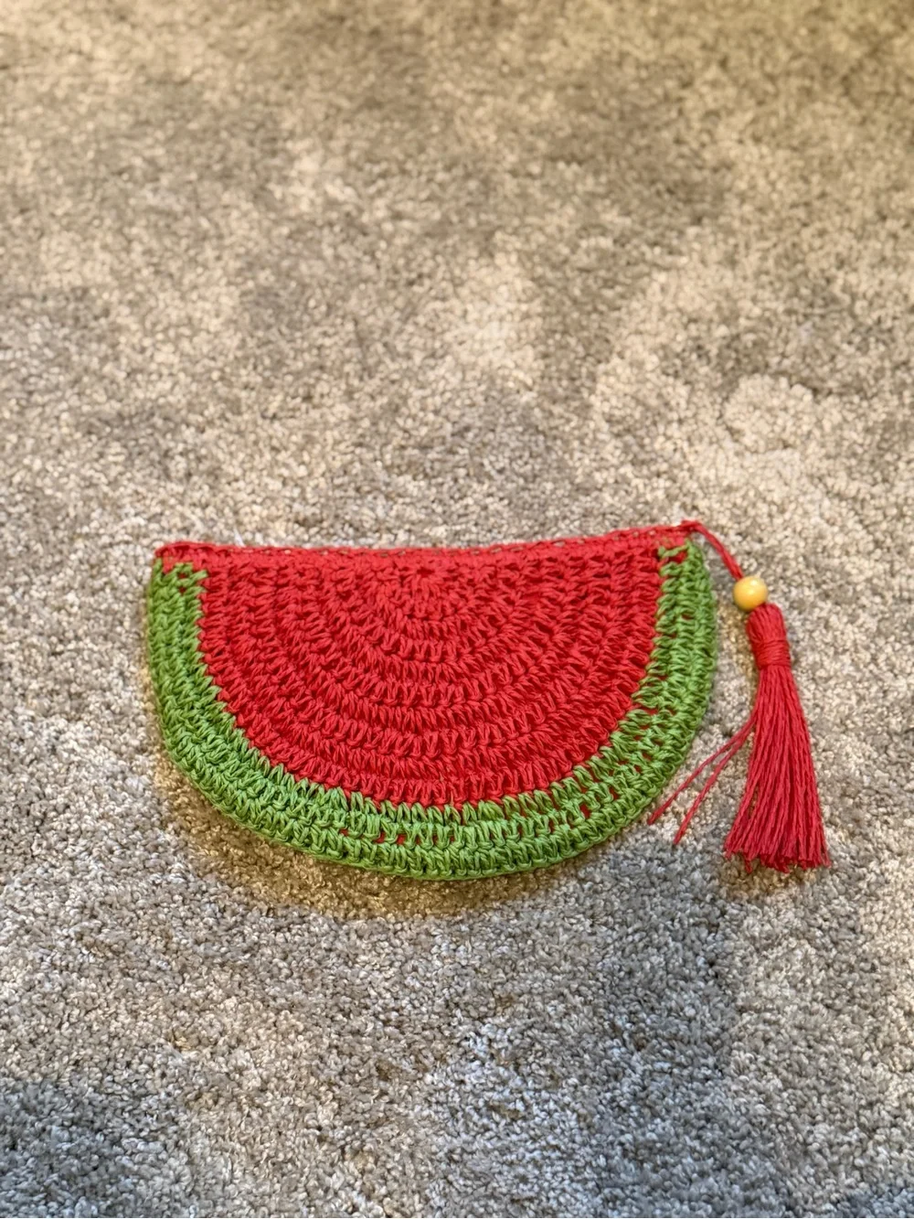 Handmade Watermelon Crochet Clutch - Picture 5 of 7